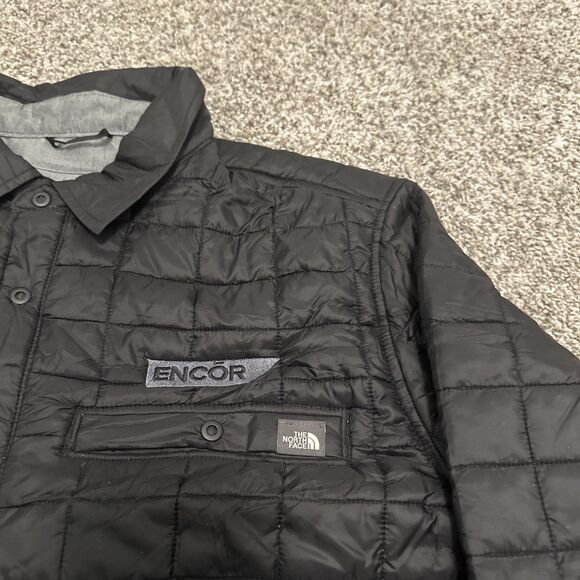 The North Face Shirt Jacket Men’s Large Black ThermoBall Eco Quilted Snap Front - Picture 4 of 8